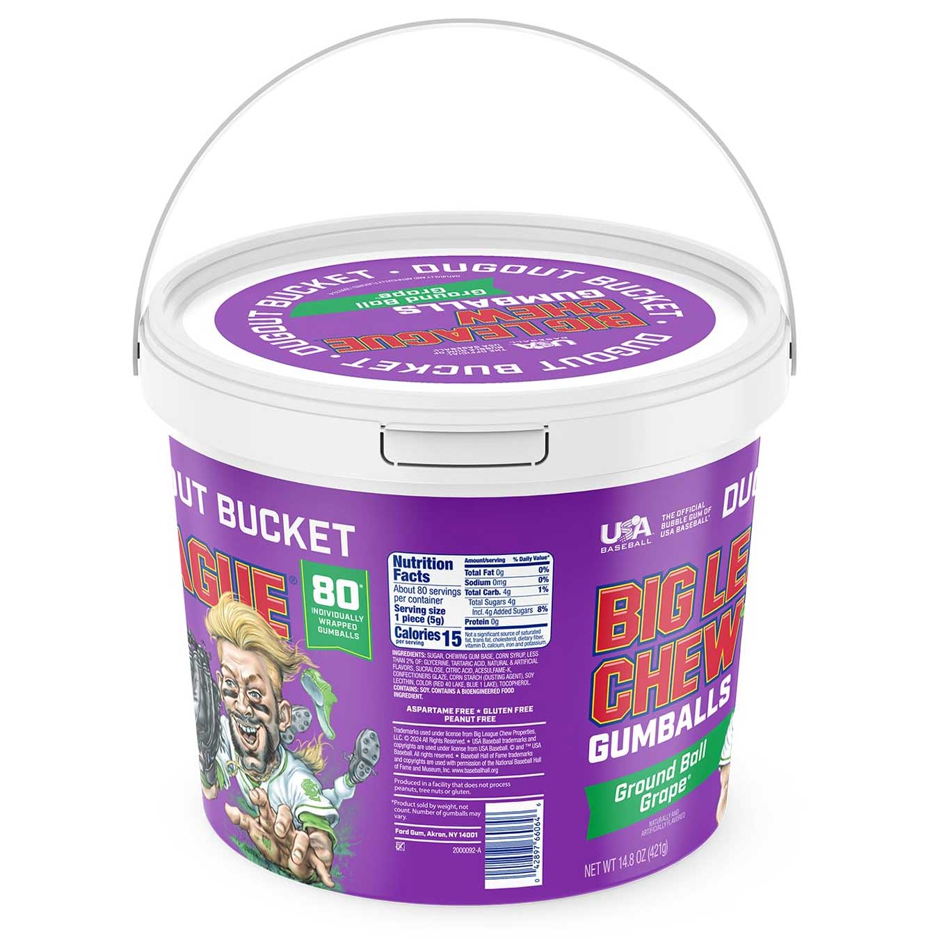 Big League Chew Bucket Grape-80 count - Image 2