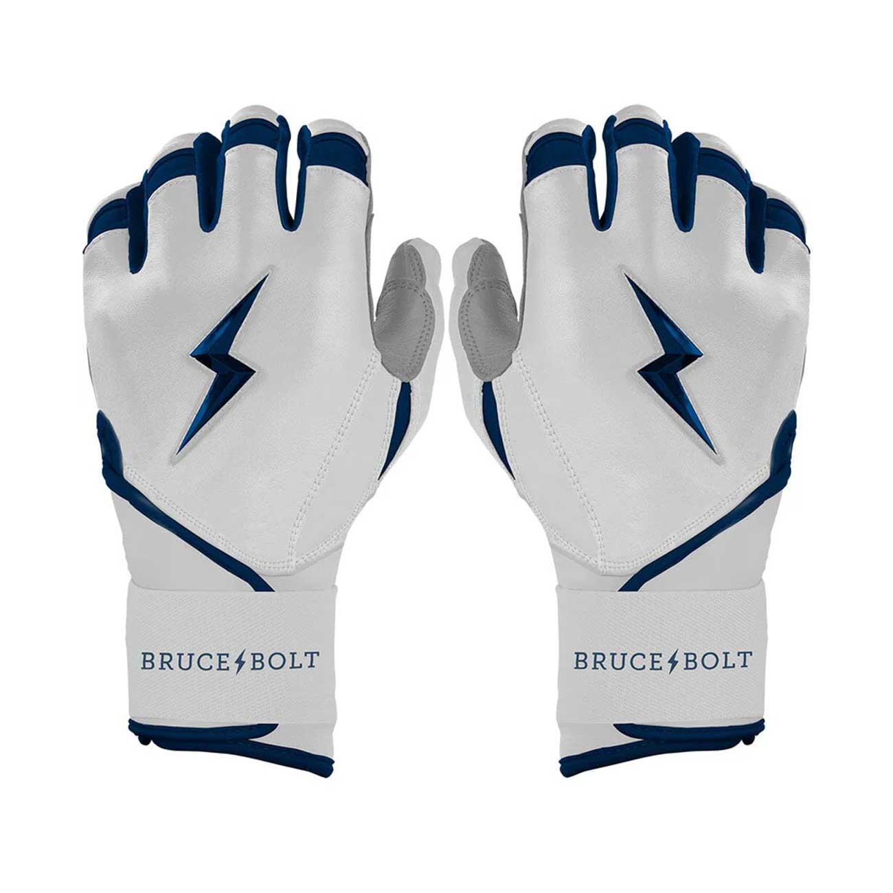 Bruce Bolt Chrome Series Long Cuff Batting Gloves-Youth - Image 9