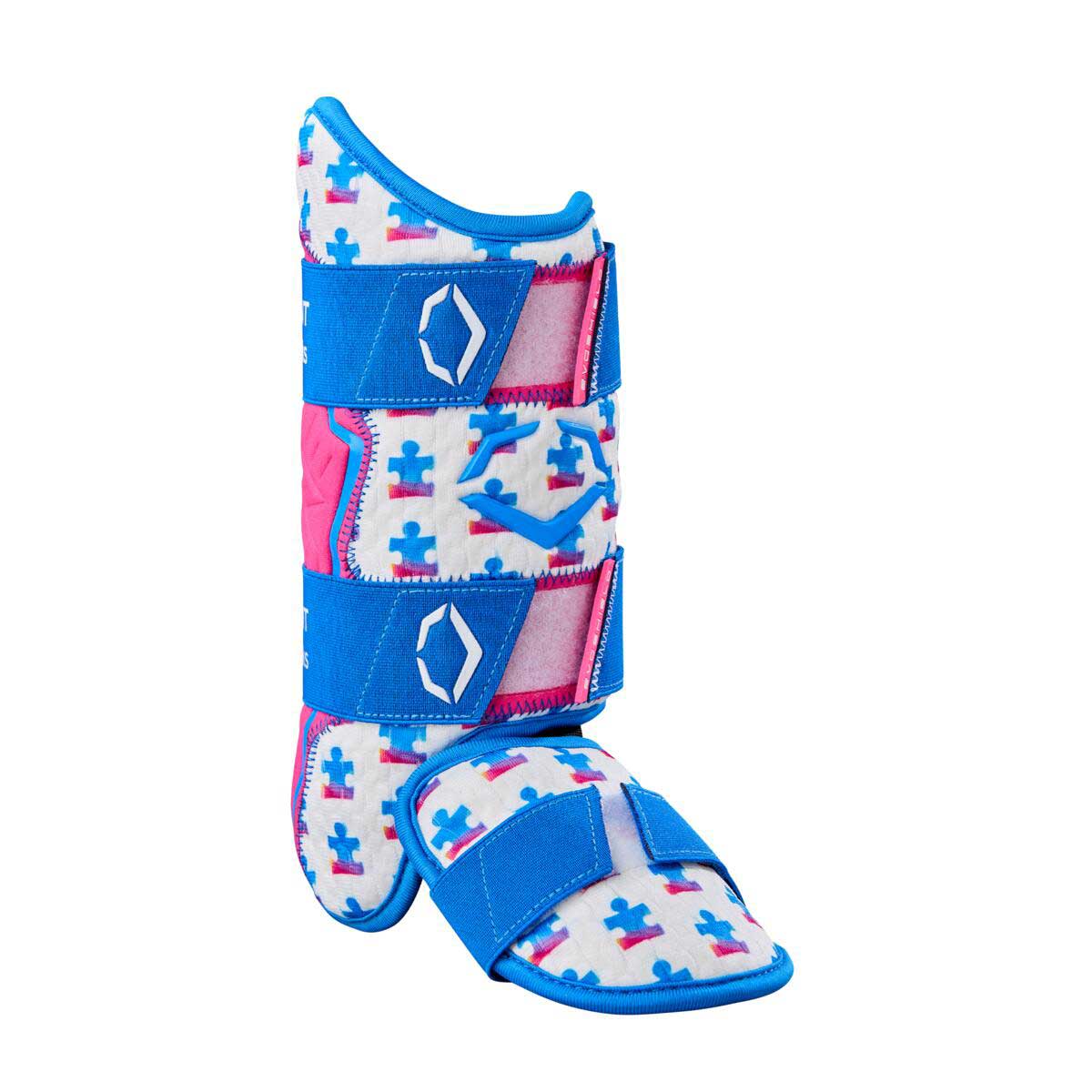 Evoshield X-SRZ Autism Speaks Batter's Leg Guard Adult - Left hand hitter