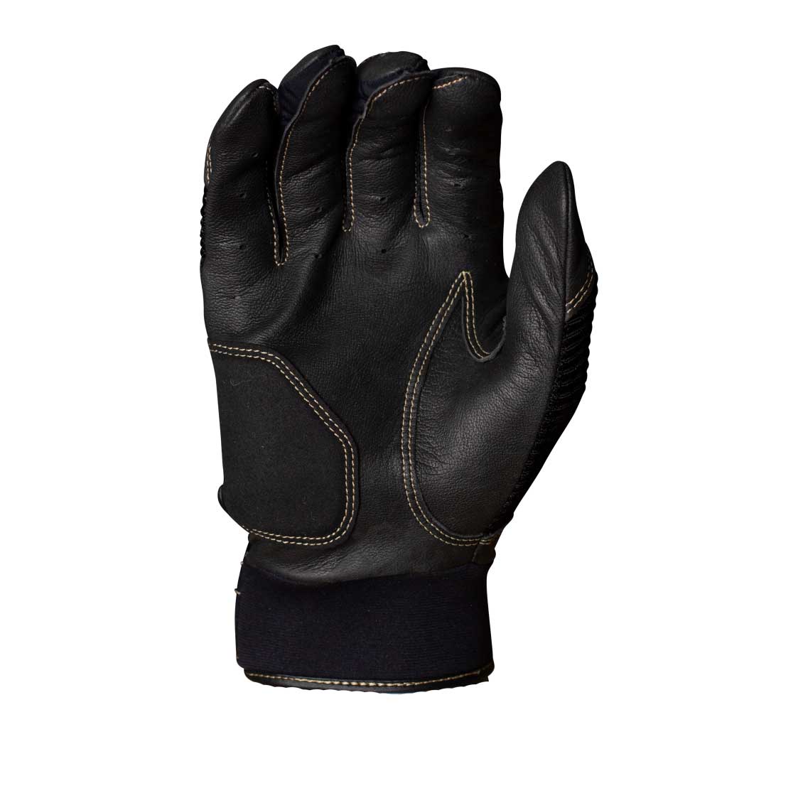Miken Pro Series Slo-Pitch Batting Glove Adult - Black/Gold - Image 2