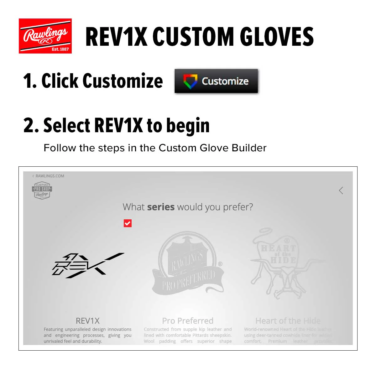 Rawlings REV1X-Custom Glove - Image 2