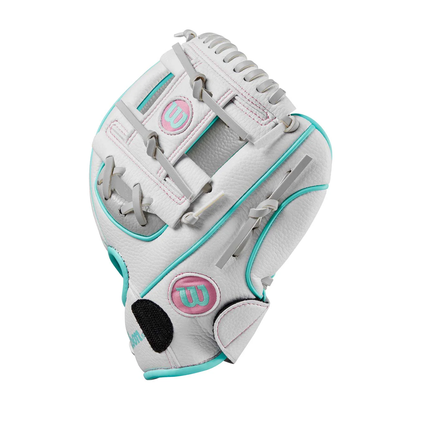 Wilson A200 H-Web Silver/White/Teal 10" - Image 3