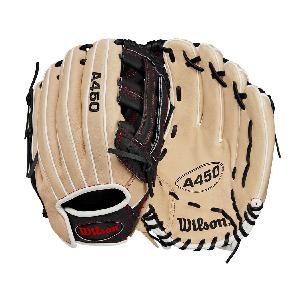 Wilson A450 H-Web Blonde/Black/Red 12" - Image 4