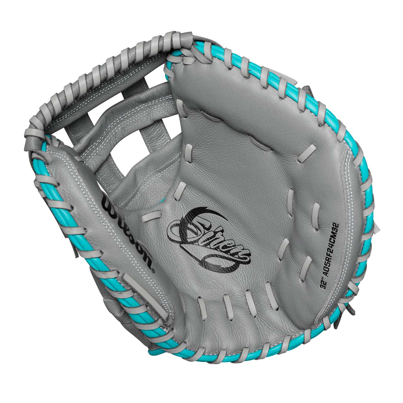 Wilson A500 Siren Fastpitch Dual Post CM Grey/Teal/White 32"-RHT - Image 2