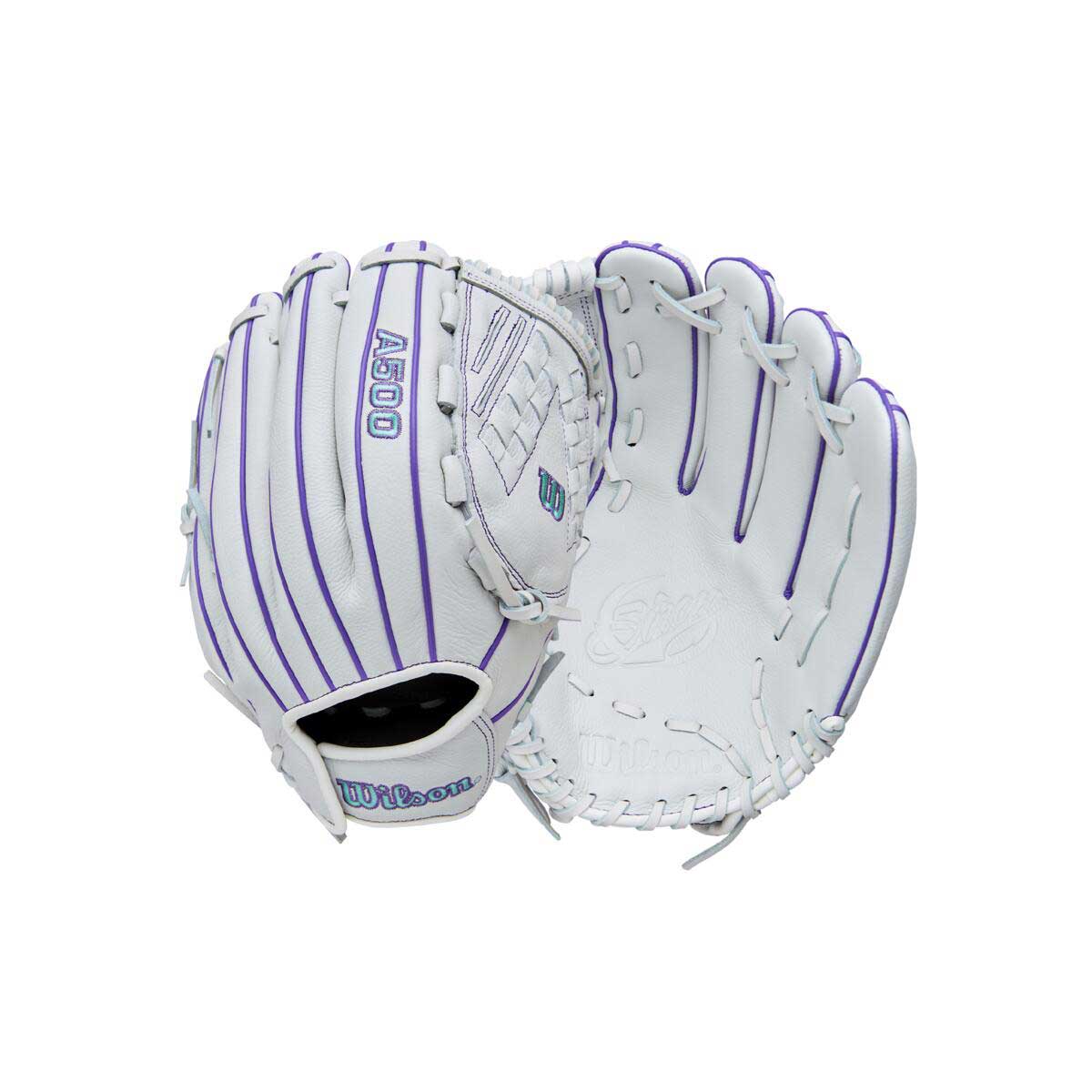 Wilson A500 Siren Fastpitch White/Seafoam/Purple 12.5" - Image 4